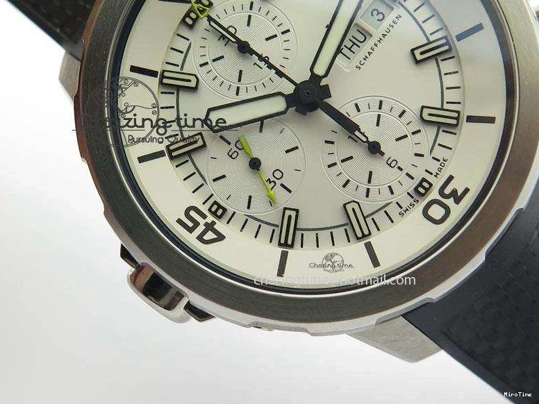 MIROTIME 0731 SportInspired Aquatimer Chrono IW376803 V6F 1:1 Best Edition White Dial On Rubber Strap A 7281